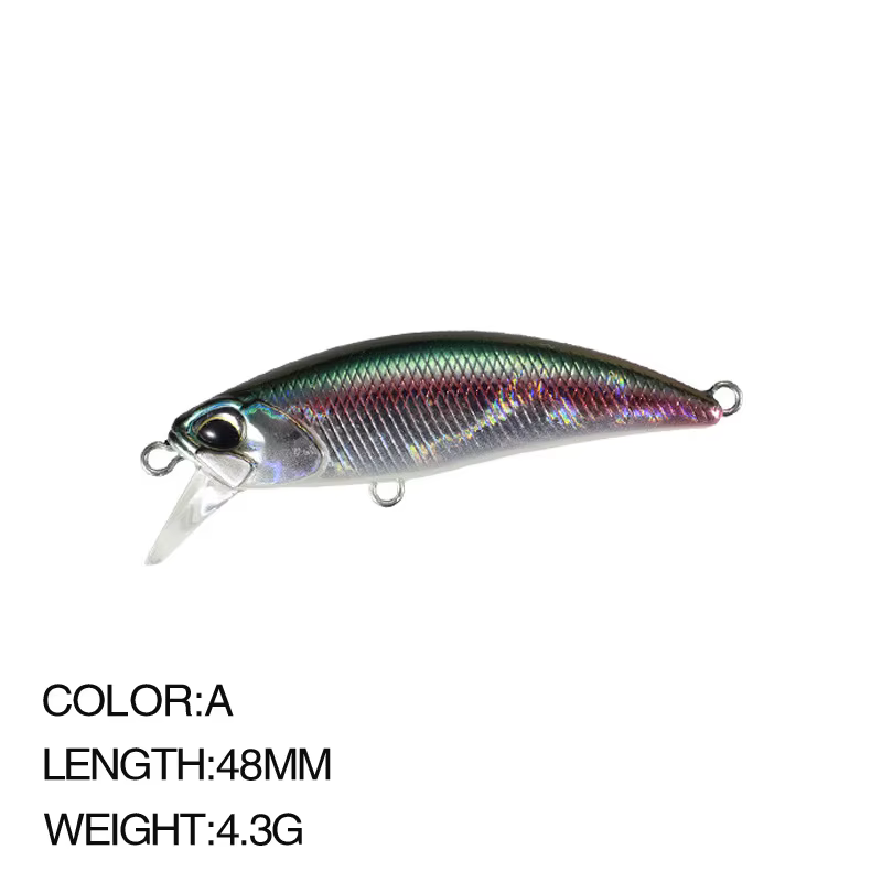 Minnow Wobbler de hundimiento, cebos Crankbait, perca, Mini Wobblers de Pesca, 48mm/4,3g - imagen 3