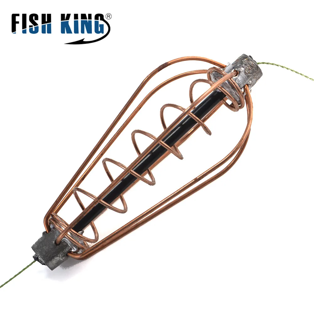 FISH KING-anzuelo de pesca, jaula de cebo, conjunto de señuelos artificiales, alimentador de pesca, cebo, bagre, aparejos de pesca - imagen 4