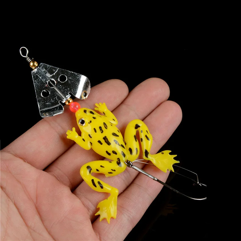 DHYJSFDC 9cm 6,2g rana cebo de silicona pesca señuelo suave Spinner calamar trueno Rana Jig cuchara Trolls cebo suave pesca en hielo de mar - imagen 5