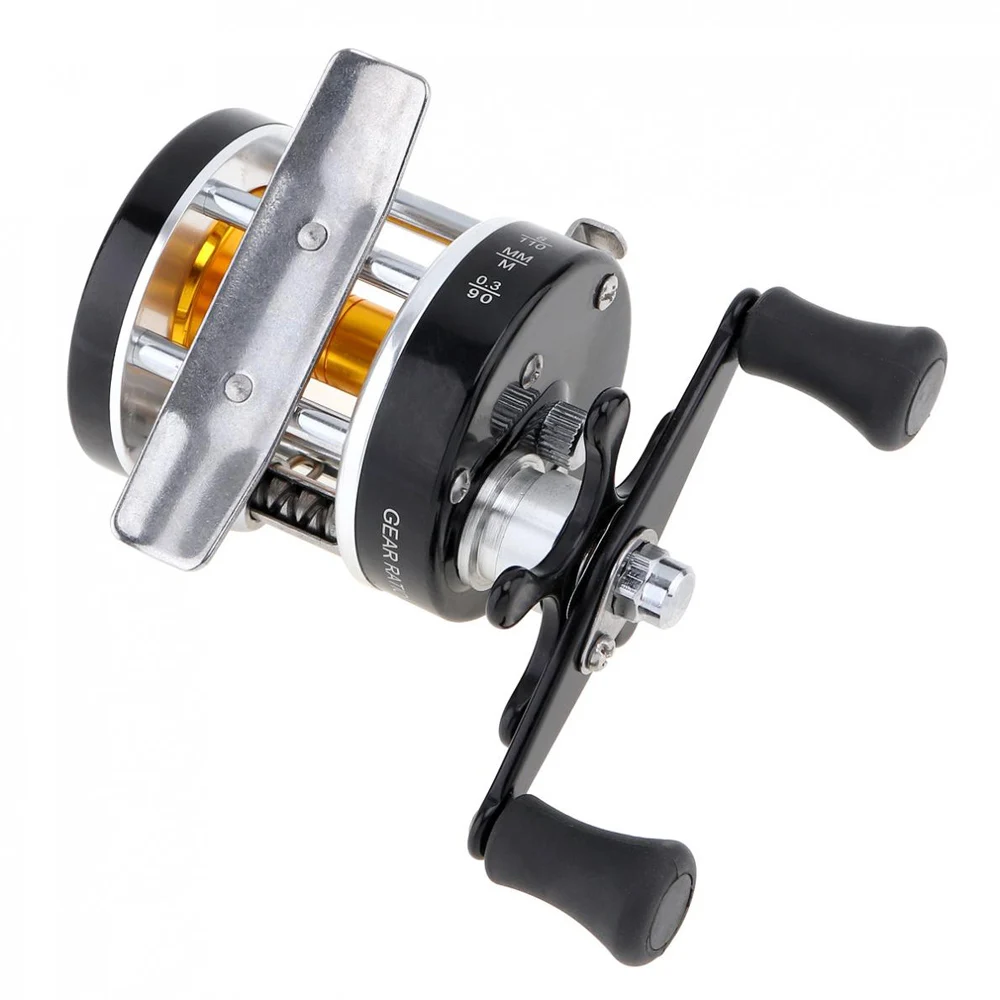 Carrete De Pesca De Metal para mano derecha 3BB 3,8: 1, tambor fundido, Material para carpa, plato De hierro, rueda De mar para curricán - imagen 5