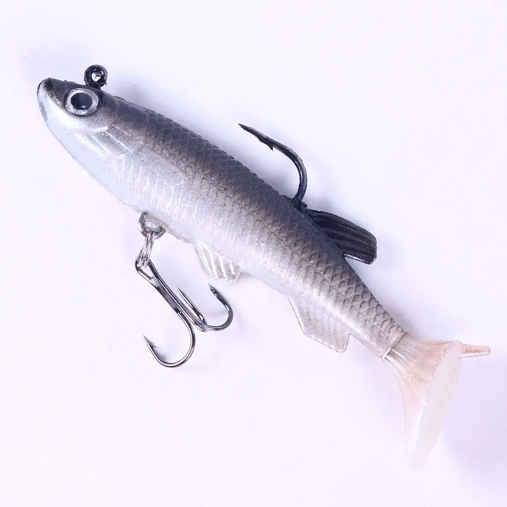 Señuelo de Pesca suave Wobbler Swimbait, cebo Artificial de silicona Isca, plantilla de Pesca de carpa, perca, 7,5 cm, 12g, 5 piezas - imagen 5
