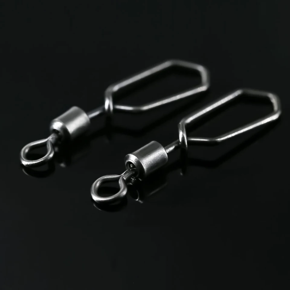 WALK FISH-broche de presión enganchado, barril de pesca de acero inoxidable, broches de seguridad giratorios, accesorios de señuelo, conector a presión, 20 Uds. - imagen 3