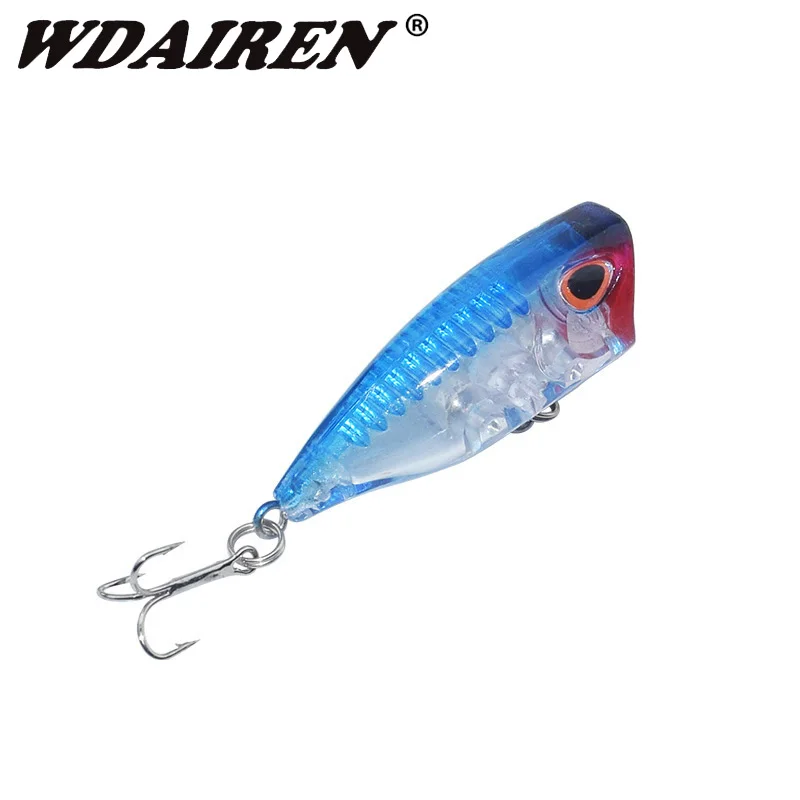 Señuelo de pesca Mini Popper, cebo duro Minnow 40mm 3g Isca Crankbait Wobbler Tackle Topwater Poper, señuelos flotantes de Lucio, 1 ud. - imagen 4