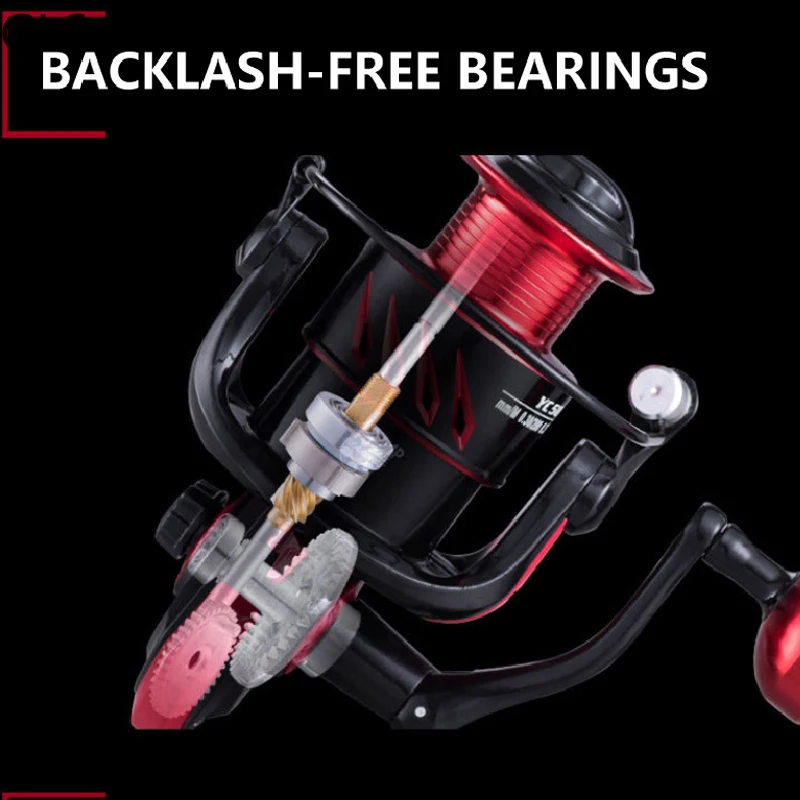 GLS-carrete de pesca de agua salada de alta velocidad, accesorio con agarre de Metal, rueda giratoria 5,2: 1, Serie YC 1000-7000, nuevo - imagen 3