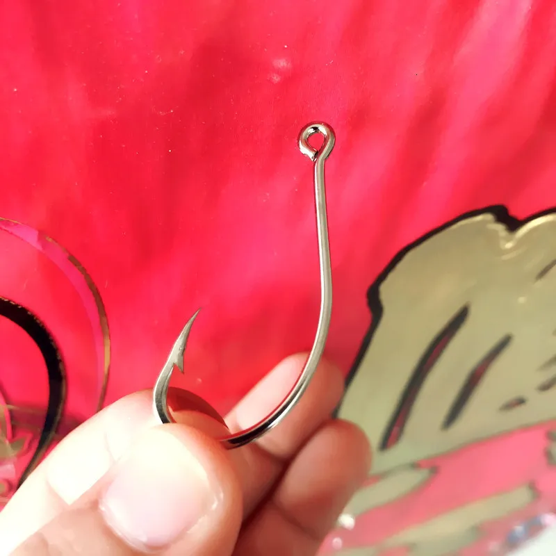 Anzuelos circulares con mango largo para Pesca de carpa, anzuelos de púas para Pesca de carpa - imagen 3