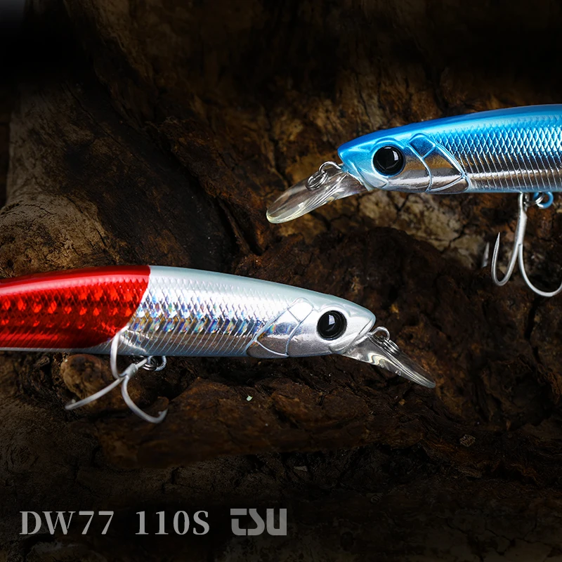 TSURINOYA 4 Uds DW77 hundimiento Wobbler Minnow señuelo 110mm 22g cebo duro Artificial de agua salada para trucha Pike aparejos de pesca de lubina - imagen 5