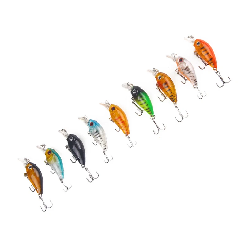 Minnow 4,5 cm 3,8g Señuelos de Pesca cebo con manivela cebo duro Artificial Topwater pesca en el mar Wobblers Lucio perca aparejos de pesca 2020 - imagen 2