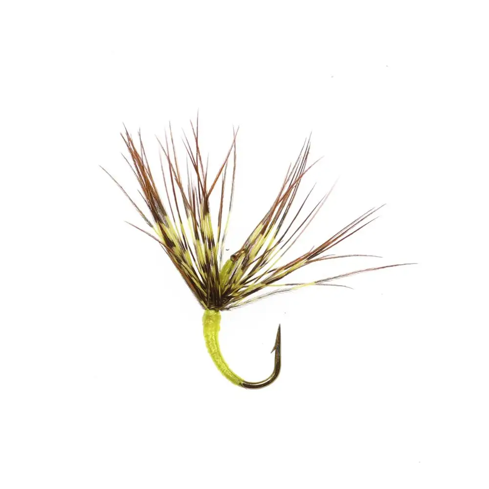 Bimoo 6PCS # 12 moscas Tenkara, trucha arcoíris grande, moscas de pesca con mosca Tenkara, cebo para peces grandes con anzuelos de bronce, varios colores - imagen 3