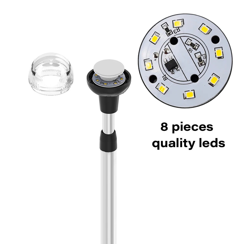 Luz LED de 12VDC para navegación de barcos marinos, luz para yates, telescópica ajustable, visibilidad blanca, lámpara integral de 2 millas náuticas - imagen 4