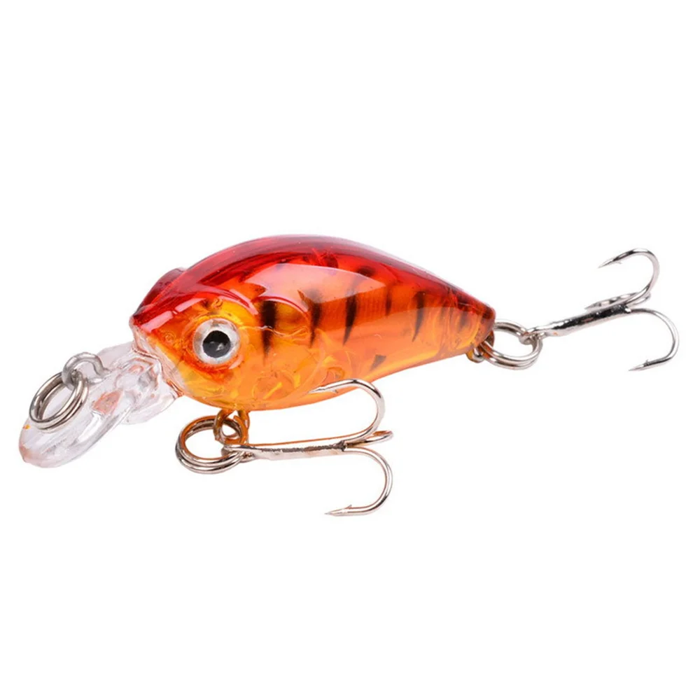 1 Uds 3,5g 4,5 cm agua superior Mini manivela biónica cebo duro Minnow Wobbler señuelo de pesca Swimbait con anzuelo triple para trucha carpa lubina - imagen 3