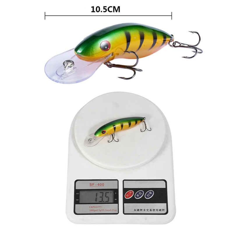 Señuelo de pesca flotante Minnow, Wobblers, 10,5 cm, 13,4g, Crankbait, cebos duros artificiales, trucha, Lucio de agua profunda, aparejos de pesca lubina, 1 Uds. - imagen 3
