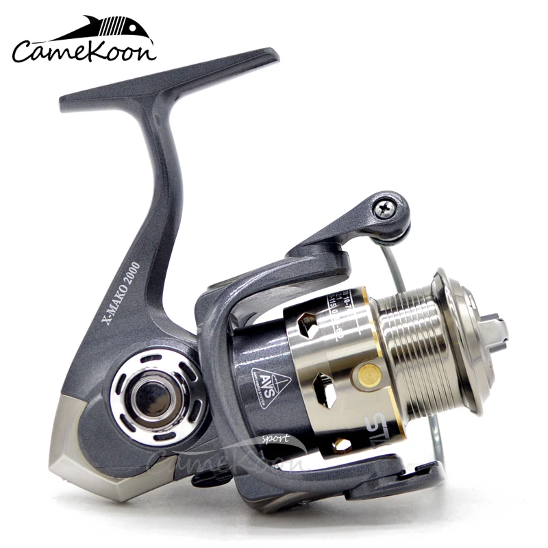 CAMEKOON-carrete de pesca giratorio superligero, bobina de aluminio para pesca de viaje, señuelo de agua dulce, relación de engranaje 5,2: 1 - imagen 4