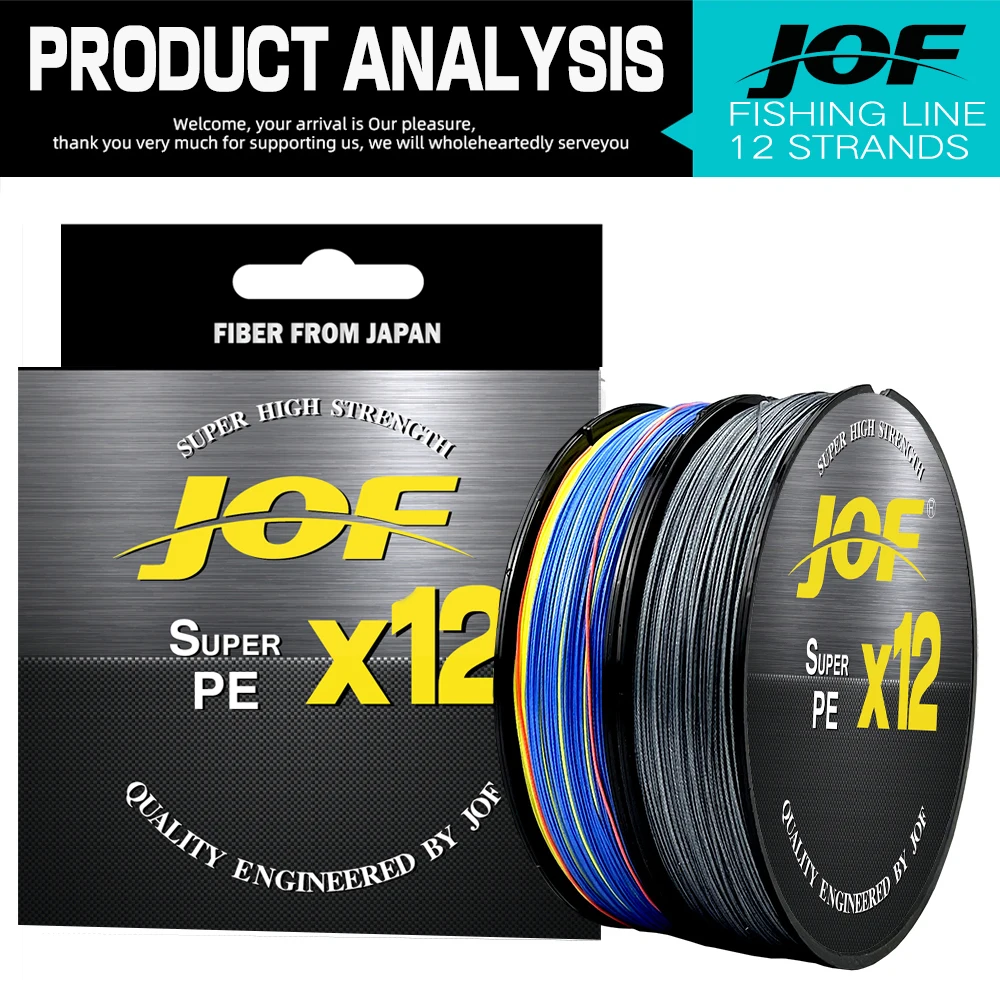 Experimente un rendimiento de pesca superior con JOF Super PE X12 Líneas de pesca trenzadas
