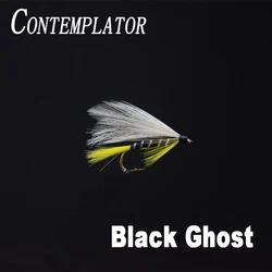 Contemporator Serpentinas Fantasma Negro Moscas para Trucha y Salmón