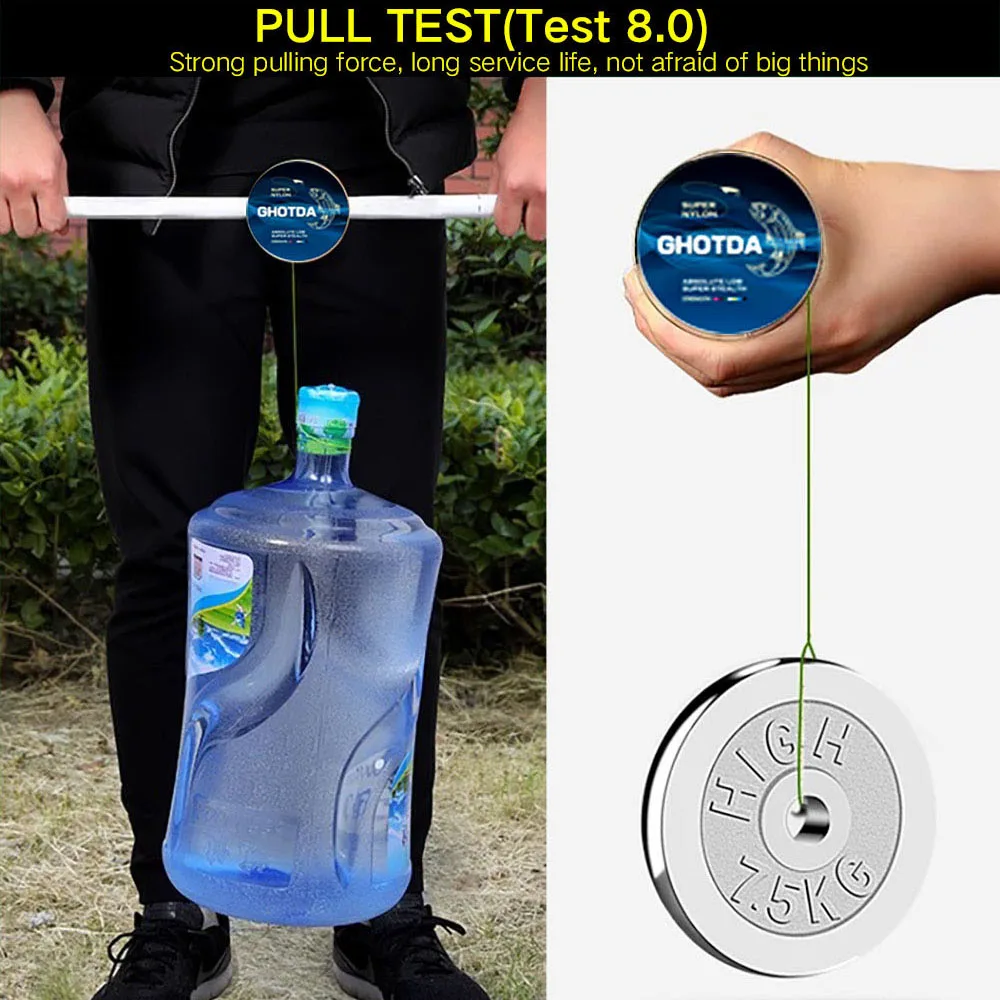 Hilo de pesca de nailon monofilamento, 1000M, 500M, Material japonés superfuerte, accesorios de pesca de 4,4 LB-28,6 LB - imagen 5