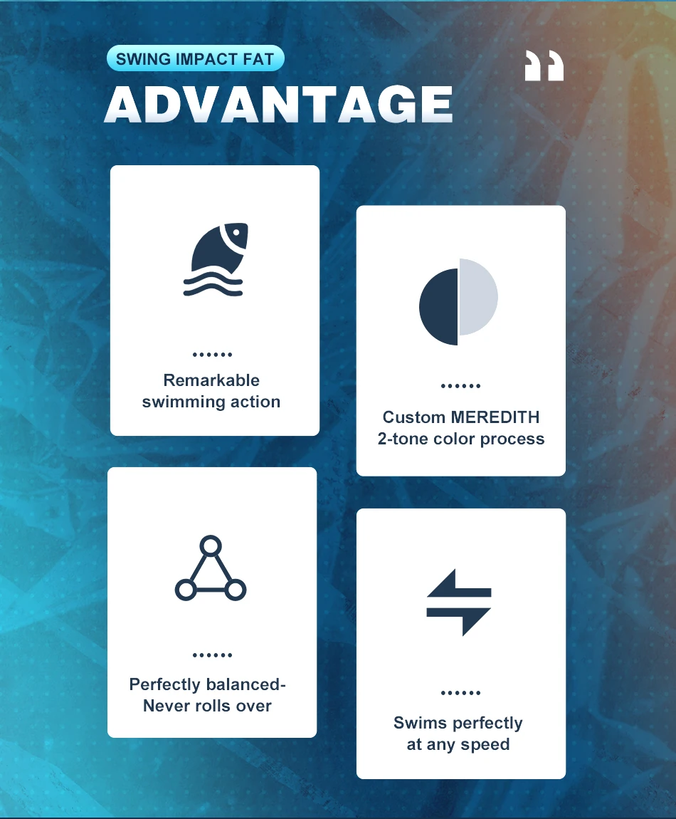 Señuelo mostrando su diseño sofisticado y variedad de colores