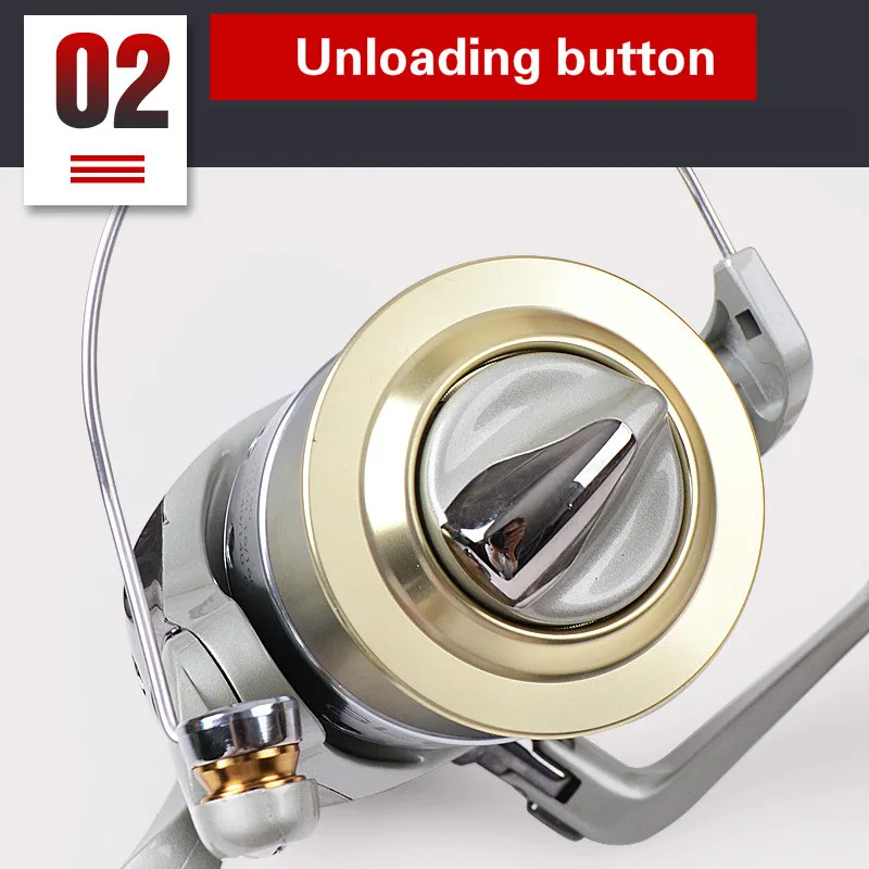 Carrete De Pesca giratorio con Ratio De engranaje 5,0: 1, arrastre máximo De 8KG, bobina De Metal para agua dulce y salada, rueda De arrastre - imagen 4