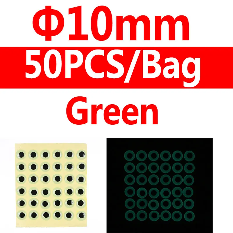 10mm green 50pcs