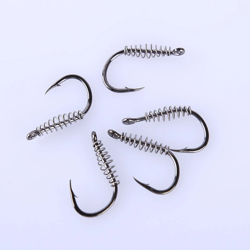 Anzuelos de pesca de resorte, accesorios de pesca con mosca, 10 unidades - imagen 2