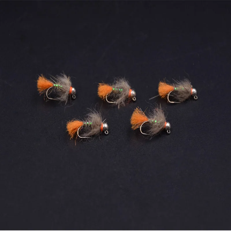 Jig Head tungsteno versátil — oreja de liebre y cola naranja - imagen 2