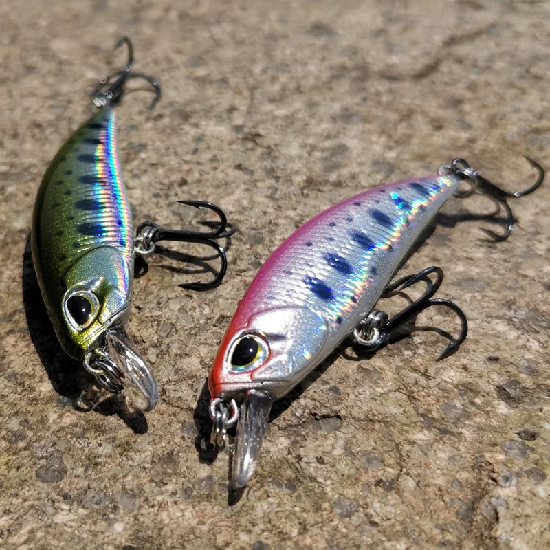 TacklePRO M51 Jerkbait pequeño Minnow Wobblers cebo duro hundimiento señuelos trucha lago 4g 5cm manivela aparejos de pesca lubina agua dulce salada - imagen 5