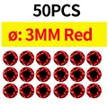 50pcs 3MM Red