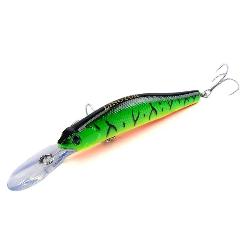 Señuelos de Pesca de pececillos, 1 piezas, 12cm, 13,4g, 10 colores, cebo duro para pesca de lubina, cebo duro Artificial, Crankbait, aparejos de pesca de carpa - imagen 5