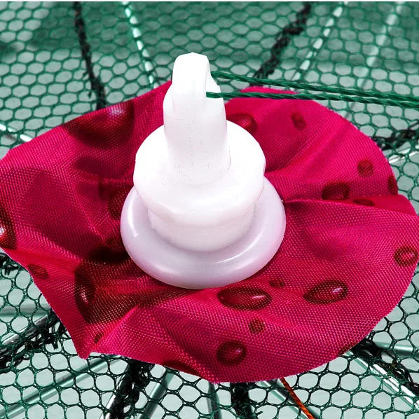 Red de pesca plegable portátil hexagonal, 4/6/8/12/16 agujeros, trampa automática para camarones, peces, camarones, pececillos, cebos de malla fundida - imagen 3