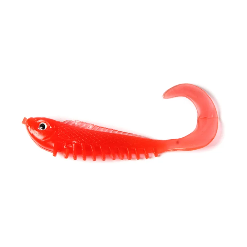 Señuelo de pesca con cebo suave de cola larga, 10cm/6,6g, gusano, señuelos artificiales, tornillo para vientre, lote de 3 piezas - imagen 4
