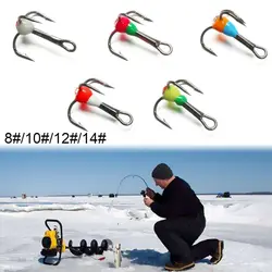 Anzuelos Tres Mordazas Acero al Carbono para Pesca en Hielo