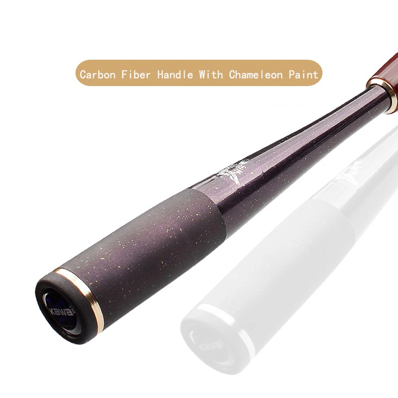 KAWA-caña de fibra de carbono para pesca, asiento y anillo de lanzamiento, giratorios, dos secciones, alta calidad - imagen 5