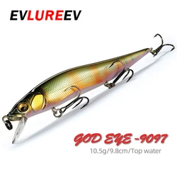 Señuelo de pesca japonés, Minnow Crankbait Wobblers, ojos 3D, cebo artificial de perca, carpa de Lucio, cebo de natación, 98mm, 10,5g