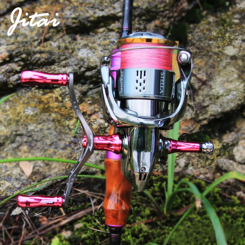 Jitai-mango de doble carrete giratorio para Shimano Daiwa , 4BBs CNC, mango de potencia de mecanizado de alta precisión - imagen 4