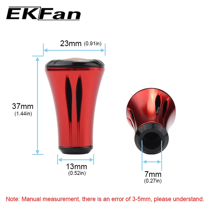 EKFan 2 unid/set perilla de mango de carrete de pesca para piezas de reparación de accesorios de mango de pesca D/S - imagen 5