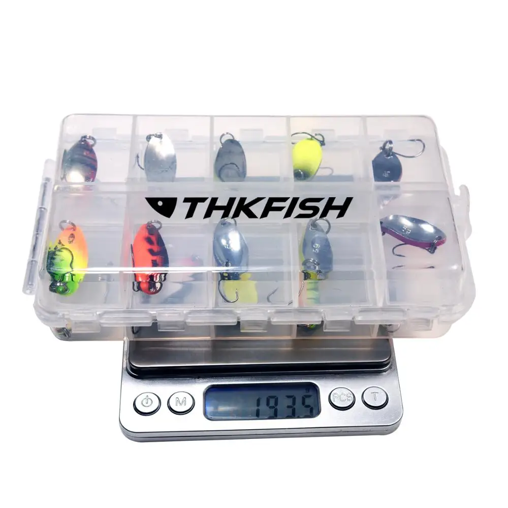 THKFISH-Juego de anzuelos giratorios de pesca de 20 piezas, cebos duros artificiales, señuelos de cuchara de trucha, 2g, 3g, 3,5g, 4g, 5g - imagen 5