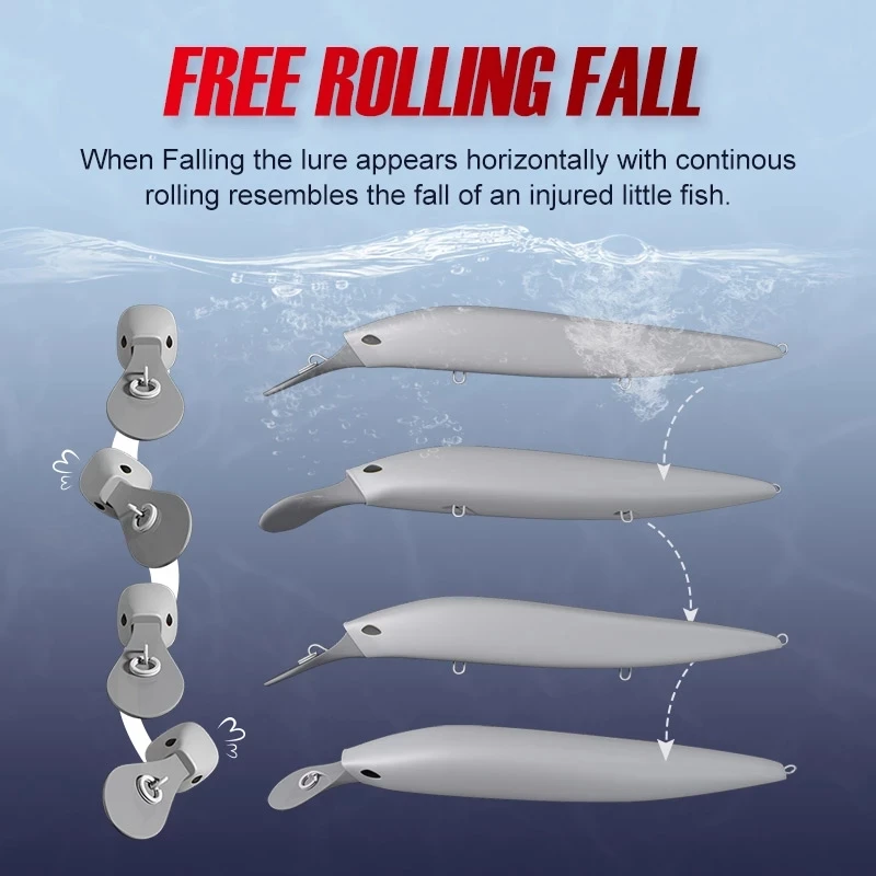 Noeby 4 Uds 135mm 41g Señuelos de pesca de pececillo que se hunden Wobbler Jerkbait cebo duro Artificial de fundición larga para señuelo de pesca de lubina - imagen 2