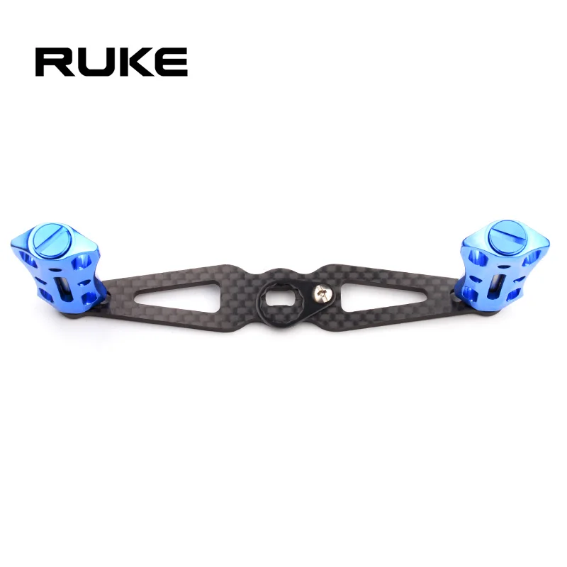 Mango de carrete de pesca Ruke, mango de fibra de carbono con perilla de aleación, accesorio basculante, tamaño del orificio 8X5/7x4mmm, traje para tipo A/D/S - imagen 3