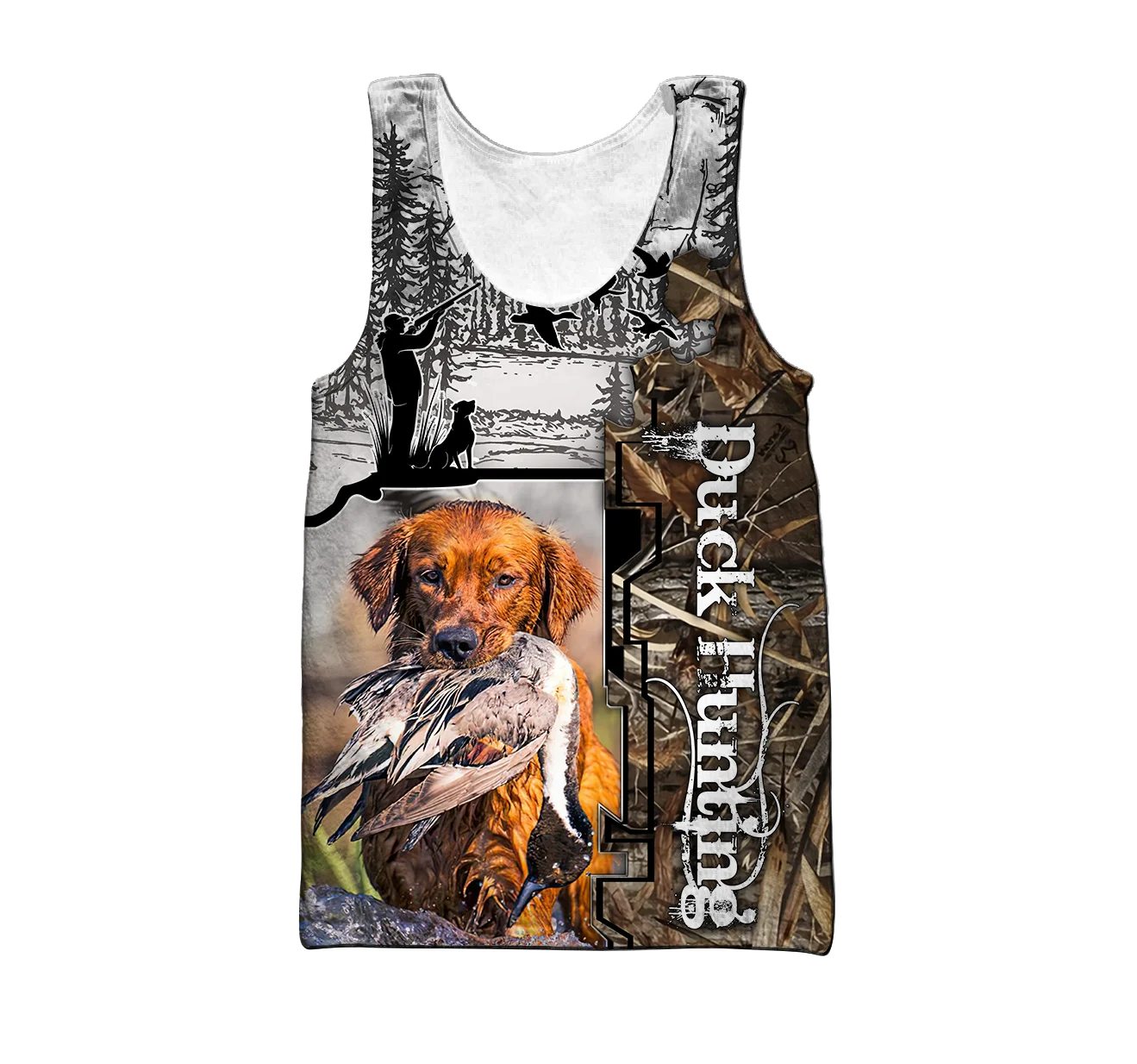 Chaleco con estampado 3D de caza de patos y ciervos para hombre, camiseta sin mangas de moda Harajuku, ropa de calle de verano, camiseta sin mangas Unisex fresca BX016 - imagen 5