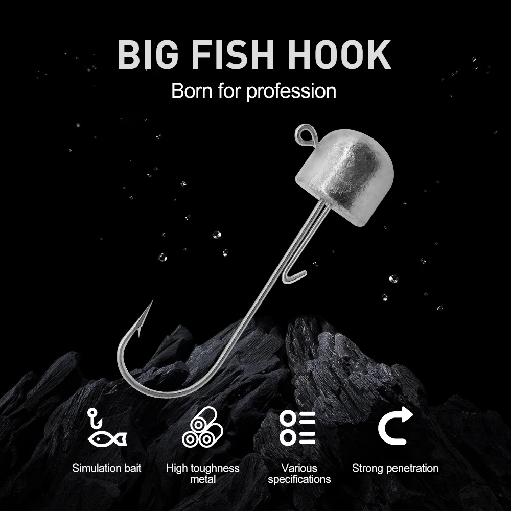 ESFISHING Pesca Ned Rig Hook Jig head 1.5g 2g 3g 5g 6g 10g 14g 18g Mustad Hooks for Soft Lure Fishing - imagen 2
