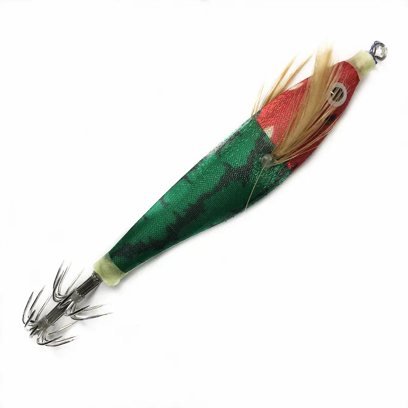 1 unidad de señuelo de pesca 8CM/10G ojos 3D anzuelo de calamar Jigs pulpo sepia Camarón cebos luminosos
