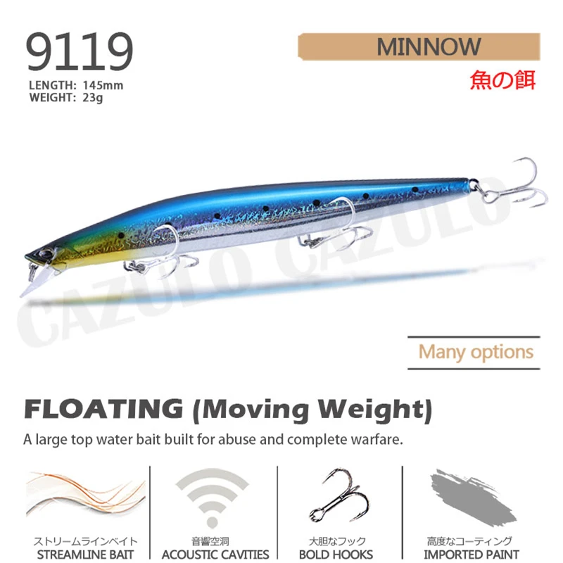 Minnow-señuelo De Pesca flotante, Accesorios artificiales Isca De 23g y 14,5 cm, articulados, Wobblers, Leurre - imagen 2