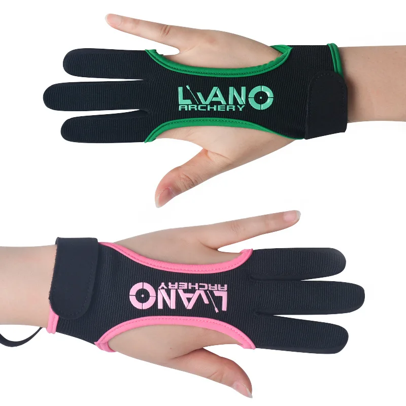 Guantes de tres dedos para tiro con arco, arco recurvo, entrenamiento de tiro para adultos, 1 ud. - imagen 4
