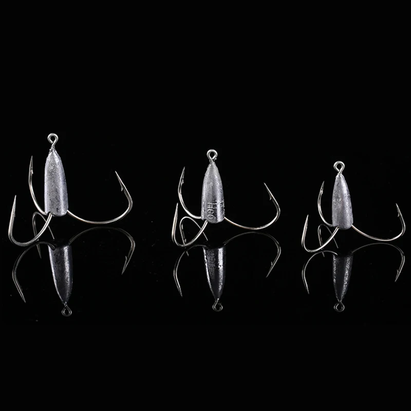 Anzuelos triples de pesca grandes afilados, 32g, 40g, 53g, 60g, con plomo, peso, aparejos de pesca, accesorios, 1 Uds. - imagen 4