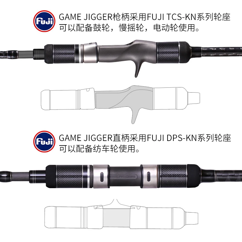 Japón piezas completas Fuji MADMOUSE caña de Jigging lenta 1,98 M PE 3-6 señuelo 150-400G 20kgs caña de pescar giratoria/fundida para barco caña de pescar en el océano - imagen 4