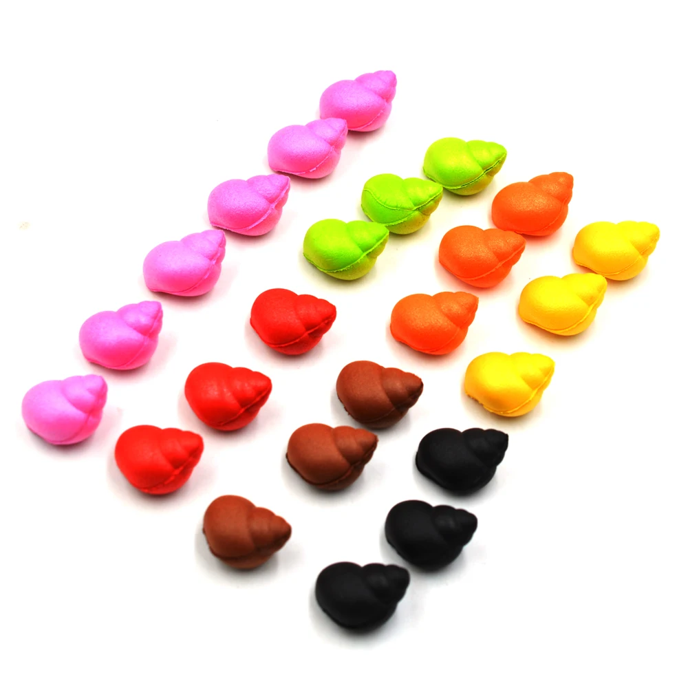 MNFT-cebo de pesca de carpa, 12 Uds., cebo de Caracol, caracoles artificiales falsas, aparejo de pelo flotante, caracol emergente, cebo de carpa de invierno - imagen 5