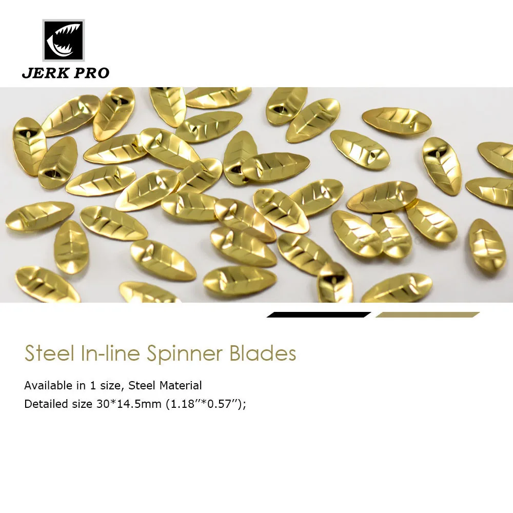 Countbass 50 Uds. De cuchillas giratorias en línea chapadas en níquel y oro, Material de acero, señuelos de pesca de Lucio y trucha DIY, aparejos artesanales - imagen 2