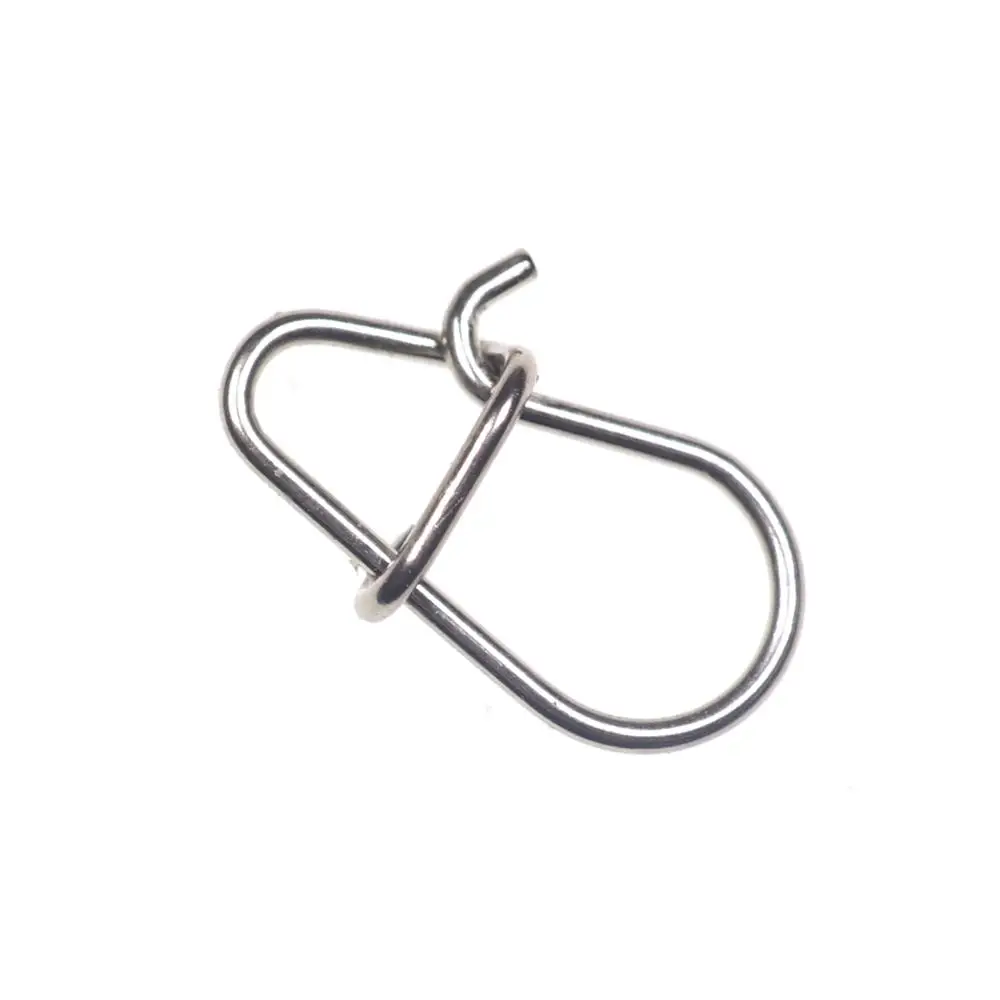 Bimoo, 100 Uds., Clip de seguridad rápido de acero inoxidable, Pin de bloqueo, broche ovalado, fuerte tracción, conector de aparejos de señuelo de pesca anticorrosión - imagen 3