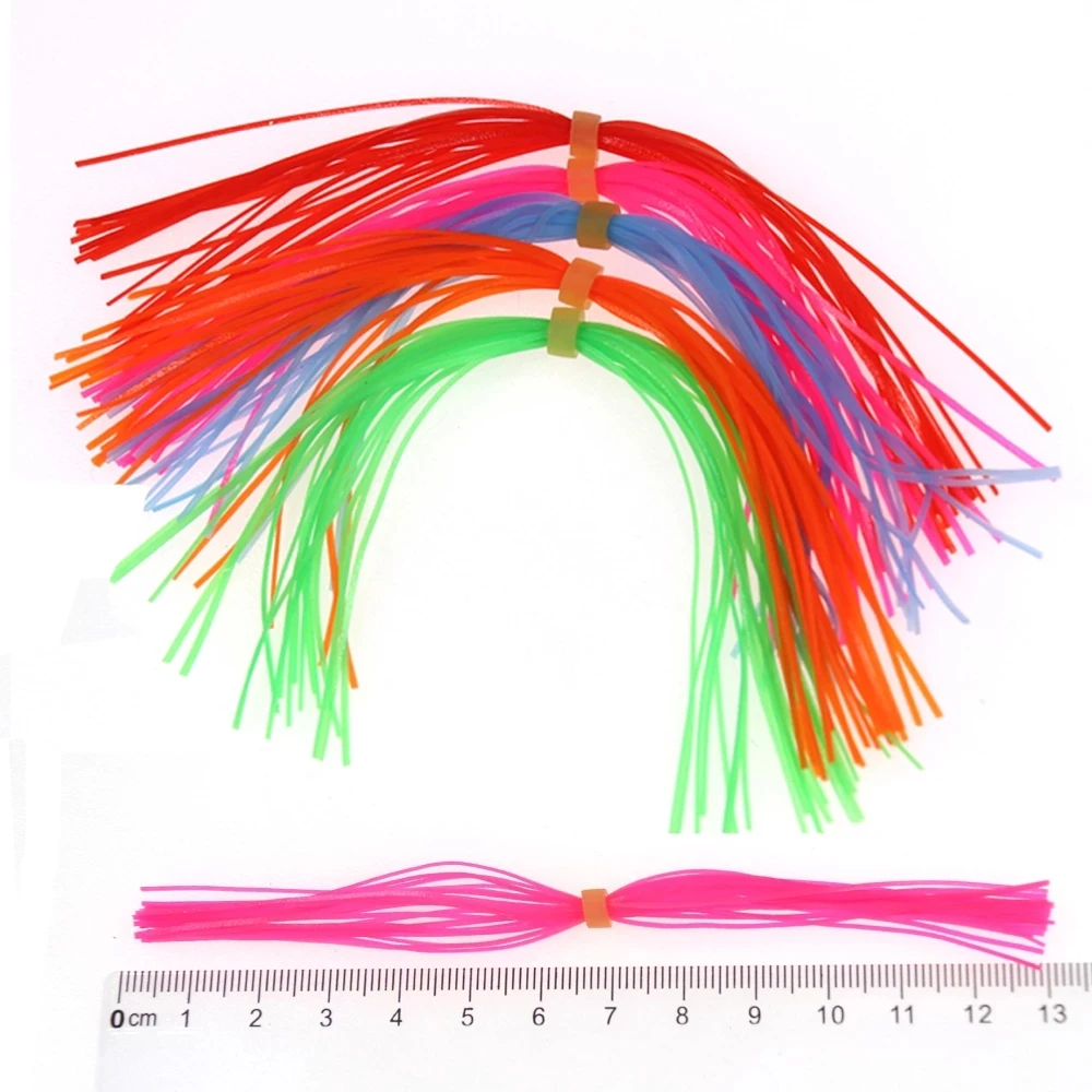 Remolque de falda de pulpo de silicona, cebo giratorio de goma, anzuelos de agua salada, piezas deslizantes de Material de pesca, venta al por mayor - imagen 5