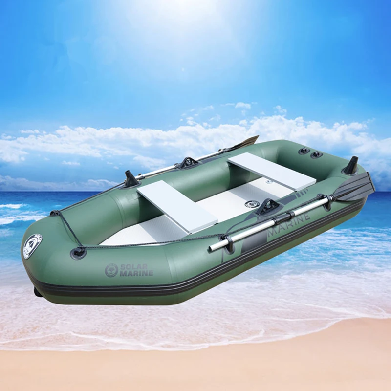 Solarmarine B230-3 Barco de pesca inflable de PVC, kayak de carreras, canoa con accesorios gratuitos para deportes acuáticos al aire libre, 3 personas - imagen 3