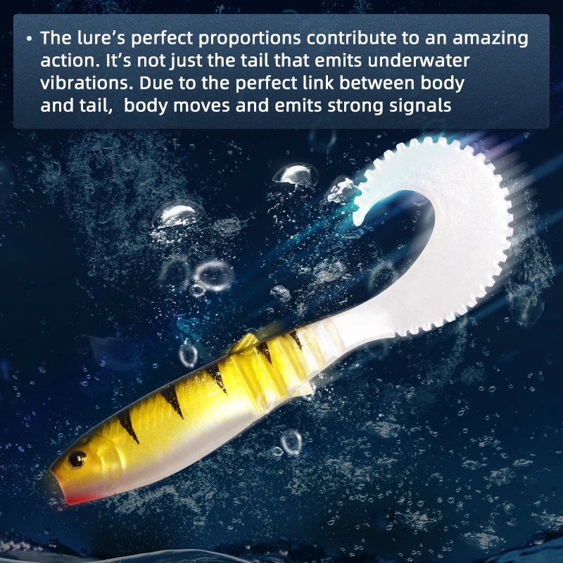 MEREDITH-SEÑUELOS DE CALIDAD de 90mm y 4,8g, 10 piezas, caníbal, cola curva, sábalo, Pesca, Señuelos blandos de silicona, cebo Wobblers Leurre Souple leurre - imagen 3